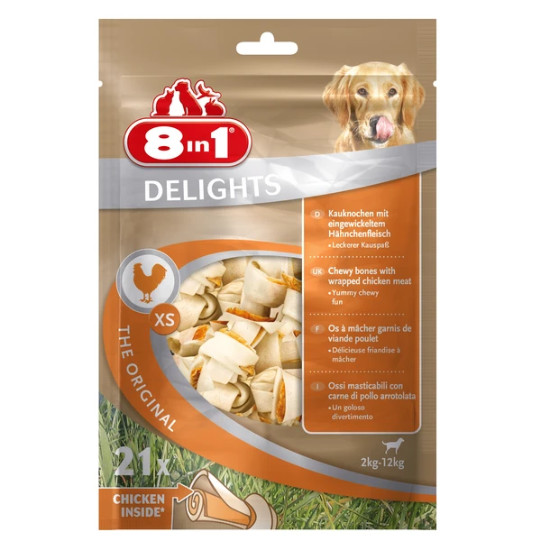 8in1 Delights Kauwknook - Hondensnacks - Kip 21x12 G 21 Stuks Xsmall 1 8in1 Delights Kauwknook - Hondensnacks - Kip 21x12 G 21 Stuks Xsmall