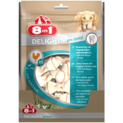 8in1 Delights Pro Dental - Hondensnacks - Kip 21x12 G 21 Stuks Xsmall