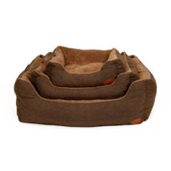 Hondenmand Herringbone Bruin