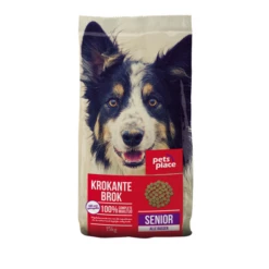 Pets Place Senior Krokante Brokken Gevogelte&Vlees - Hondenvoer - 15 Kg