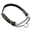 Adori Hondensliphalsband Verstelbaar Met Ketting Leer Bruin 50 X 1 Cm