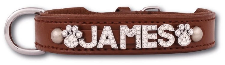 Hondenhalsband Met Naam Large Brown 2 Hondenhalsband Met Naam Large Brown - Afbeelding 2