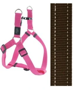 Rogz For Dogs Fanbelt Step-in Hondentuig Verstelbaar Bruin 76 X 2 Cm