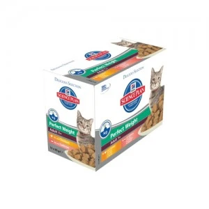 Hill's Adult Perfect Weight Pouch 85 Gr Kattenvoer 12 Zakjes - Afbeelding 3