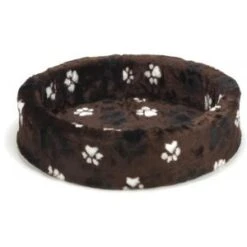 Beeztees Teddy Hondenmand Met Grote Voetprint Donkerbruin 60 Cm